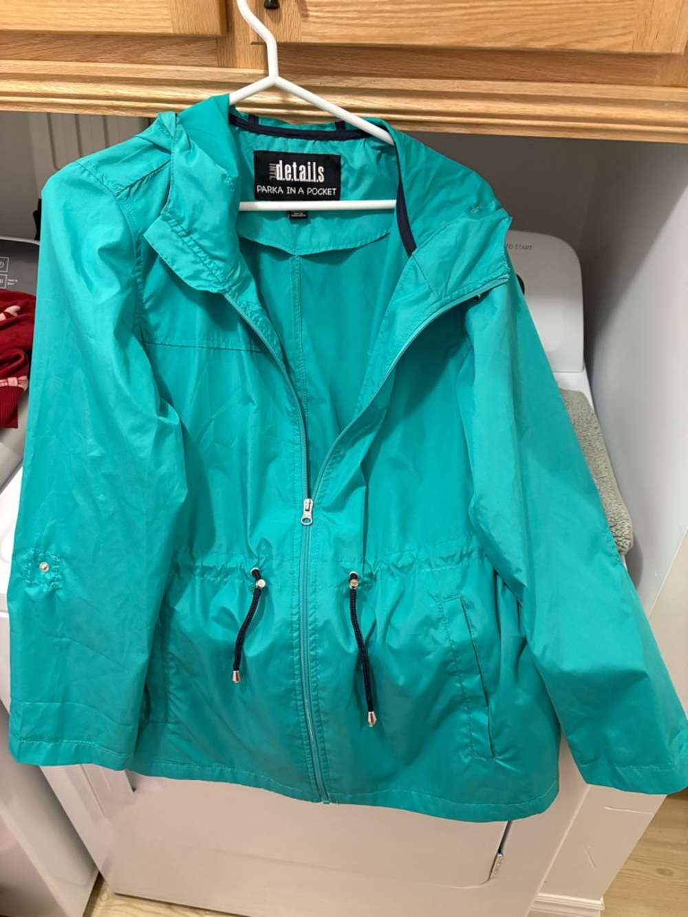 2/20$🍞Tail Teal Packable Hooded Trench Coat
